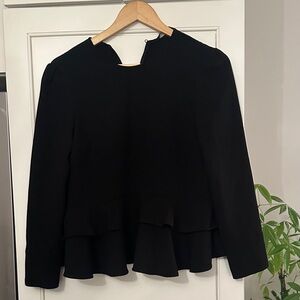Zara Black Layered Women's Blouse